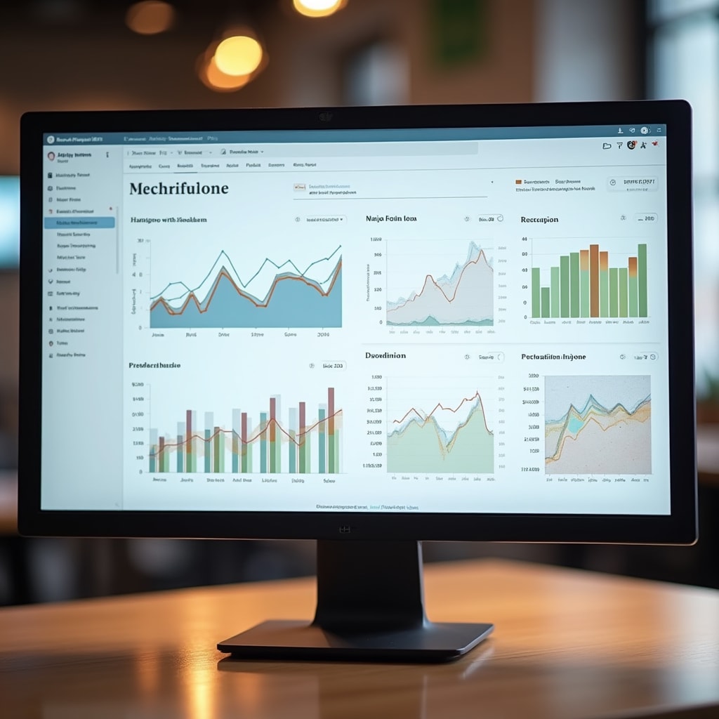 Clean analytics dashboard displaying restaurant metrics with clear graphs and charts